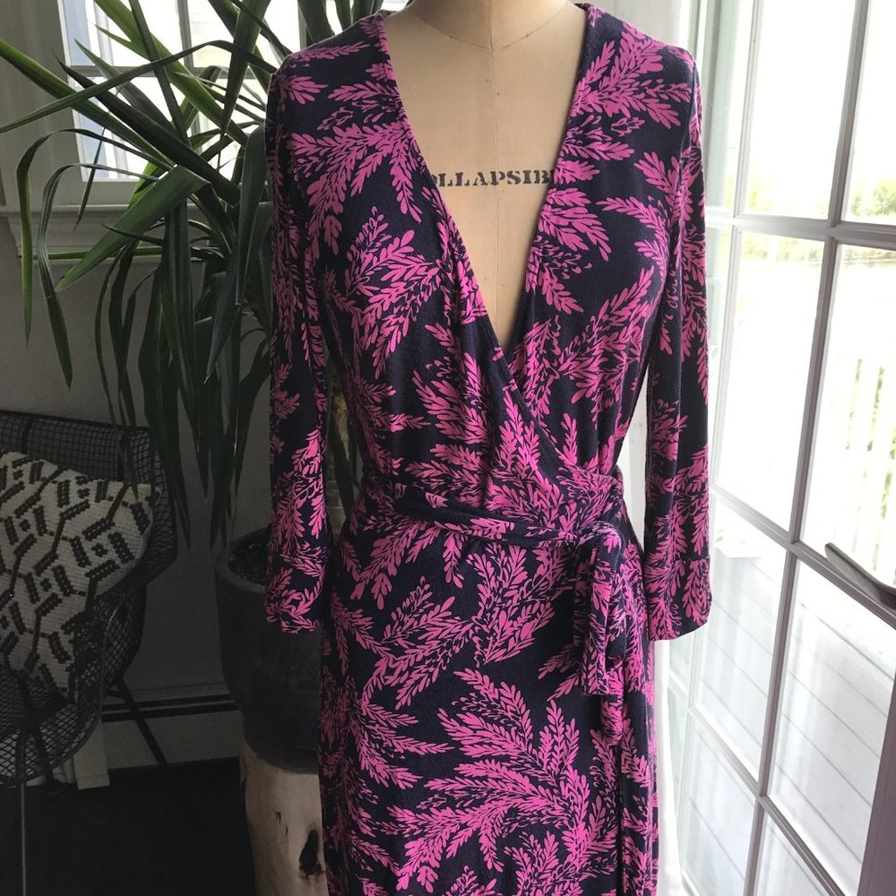 CAbi Floral Wrap Dress with Tie